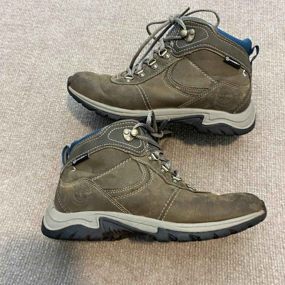 Timberland Boots Womens Size 6.5 Brown‎ Nubuck Waterproof Ankle Hiking A1NRW